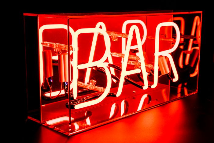 'BAR' ACRYLIC BOX NEON LIGHT